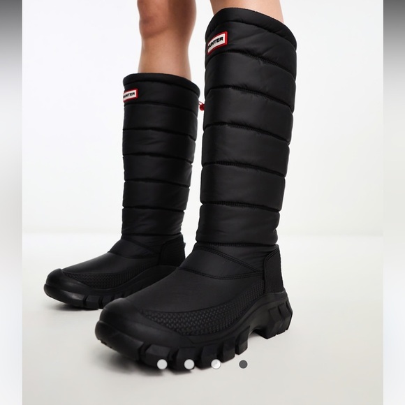 Hunter Waterproof Intrepid Tall Snow Boot in Black - Picture 3 of 12